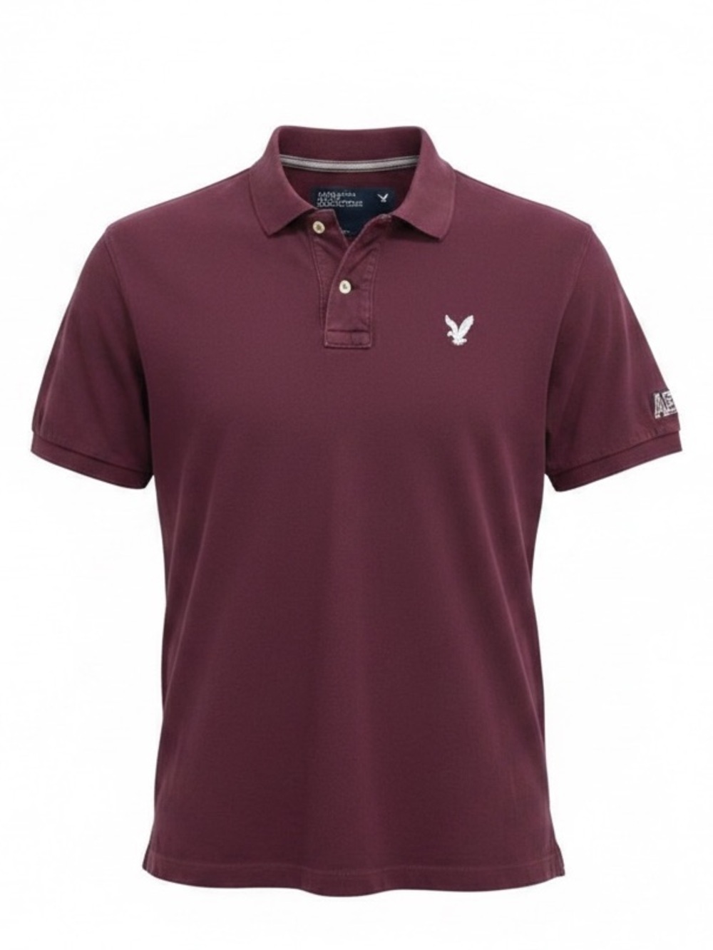 American Eagle Mens Vintage Classic Polo Shirt Burgundy Size M/L